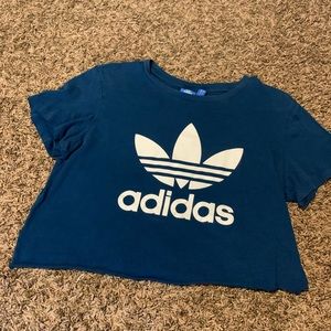 Adidas blue crop top